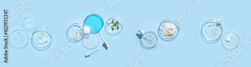 Collage of Petri dishes wit...
