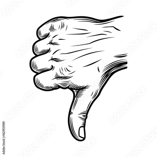 Thumbs Down Hand Gesture