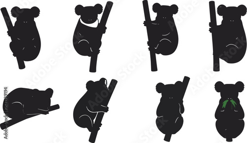 Koala silhouette patterns