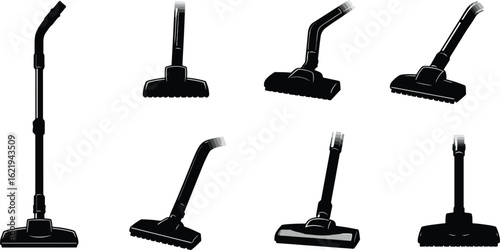 Vacuum cleaner attachments silhouettes