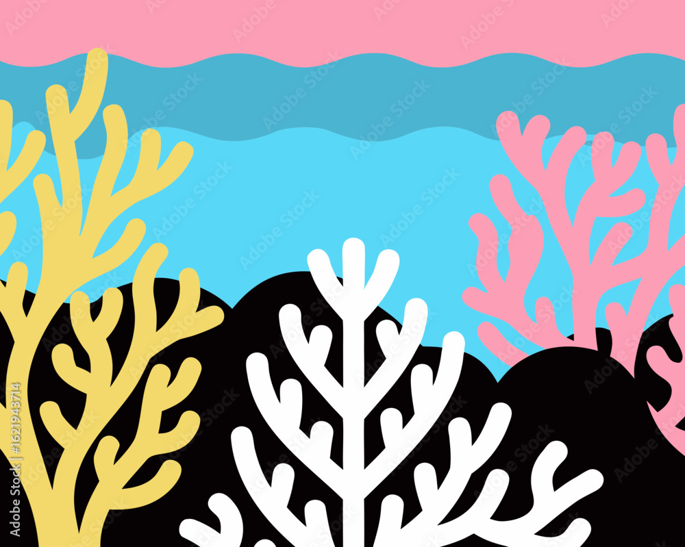 Naklejka premium coral vector illustration