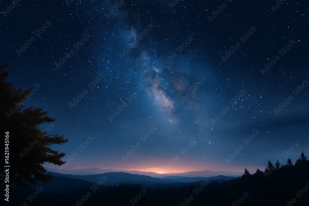 Fototapeta premium Peaceful Stargazing in the Wilderness