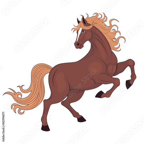 A majestic and tall horse