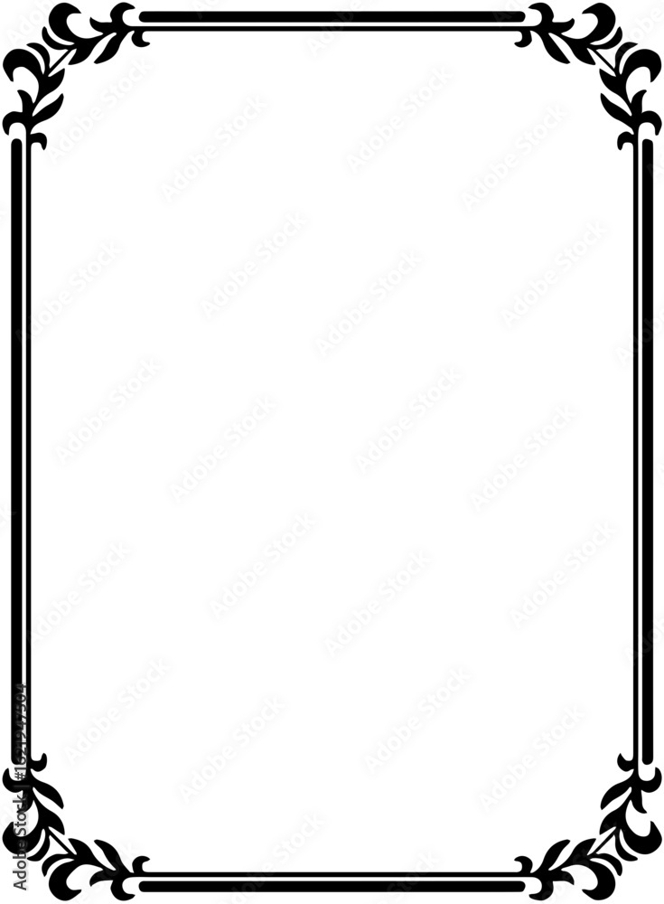 Fototapeta premium frame with floral ornament