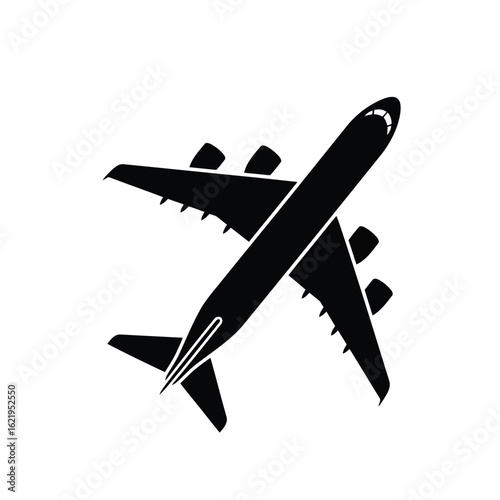 Dramatic Silhouette of a Large Quad Jet Airplane Gracefully Ascending into the Sky A Captivating Aviation Image