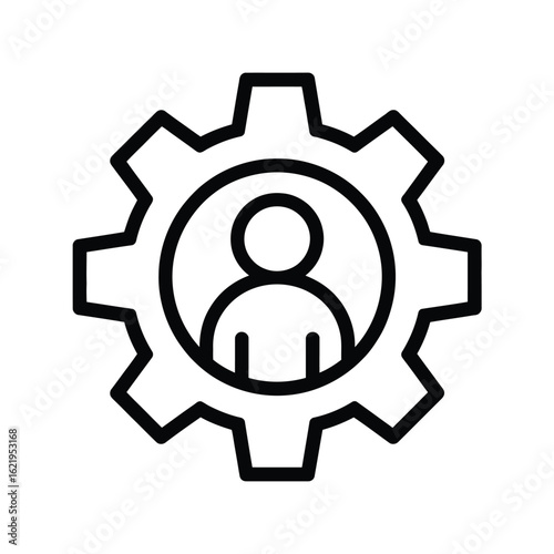 Person in gear icon representing user settings or management