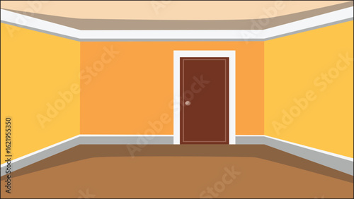 Empty Bedroom For Interior Design Vector