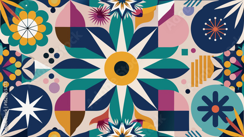 Floral symphony handcrafted frame of harmonious blooms
