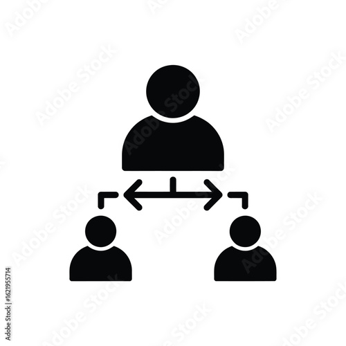 Hierarchical structure with two subordinates and one manager