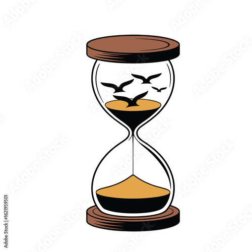hourglass isolated on white background