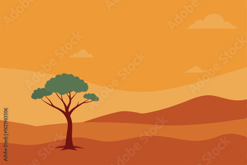 vector illustration of a tree silhouette