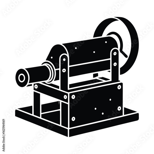 Belt sander silhouette illustration
