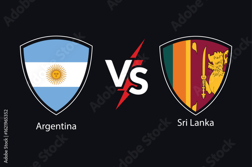Argentina vs sri lanka cricket match graphic