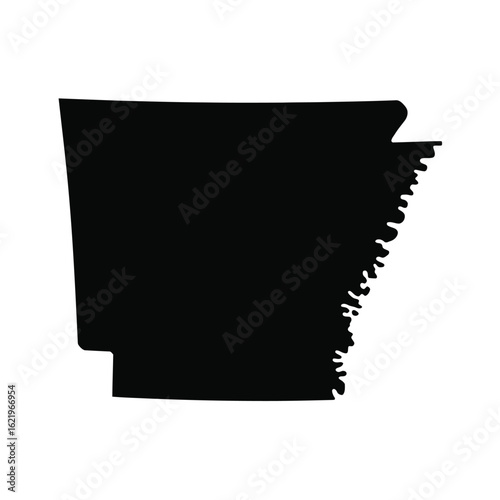 Black silhouette of the state of arkansas