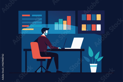 businessman working on computer