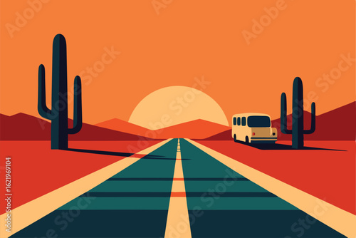 desert road and desert