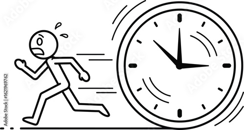 Running out of time concept deadline pressure time management