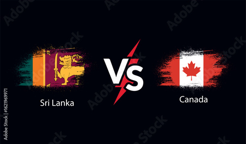 Sri lanka versus canada national flags competition