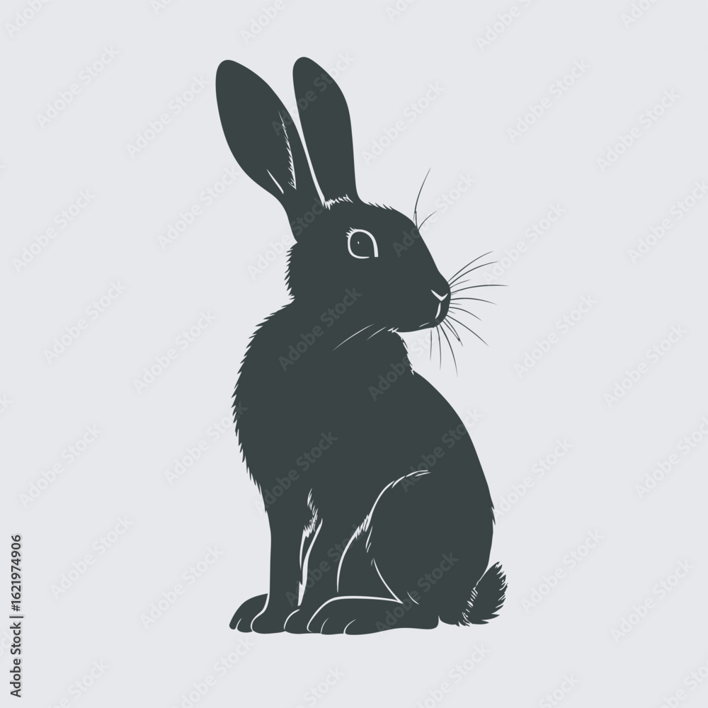 Obraz premium vector illustration of a rabbit
