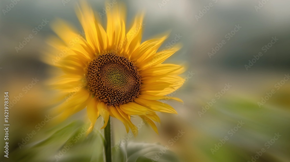 Obraz premium sunflower motion in wind