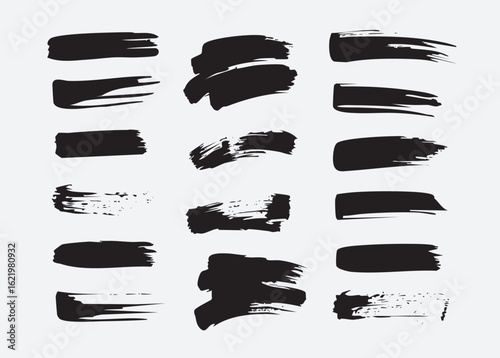 Hand Drawn Paint Brushes Set – Artistic Ink and Brush Stroke Collection