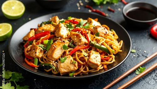 Chinese Chicken Chow Mein Noodles
