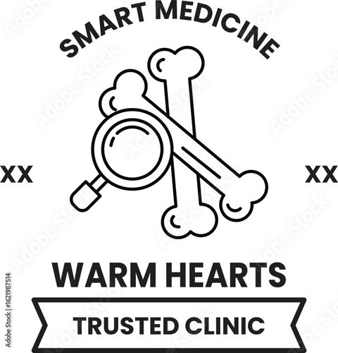 A logo for a smart medicine clinic called Warm Hearts