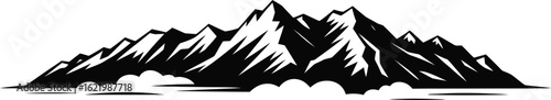 Jagged Peaks Above Clouds mountains sharp