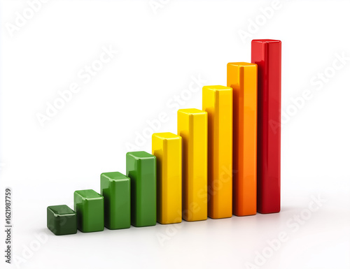 3D bar chart, representing revenue growth Free Download 3D bar chart, representing revenue growth - GFXLoad