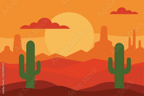 desert landscape with cactus