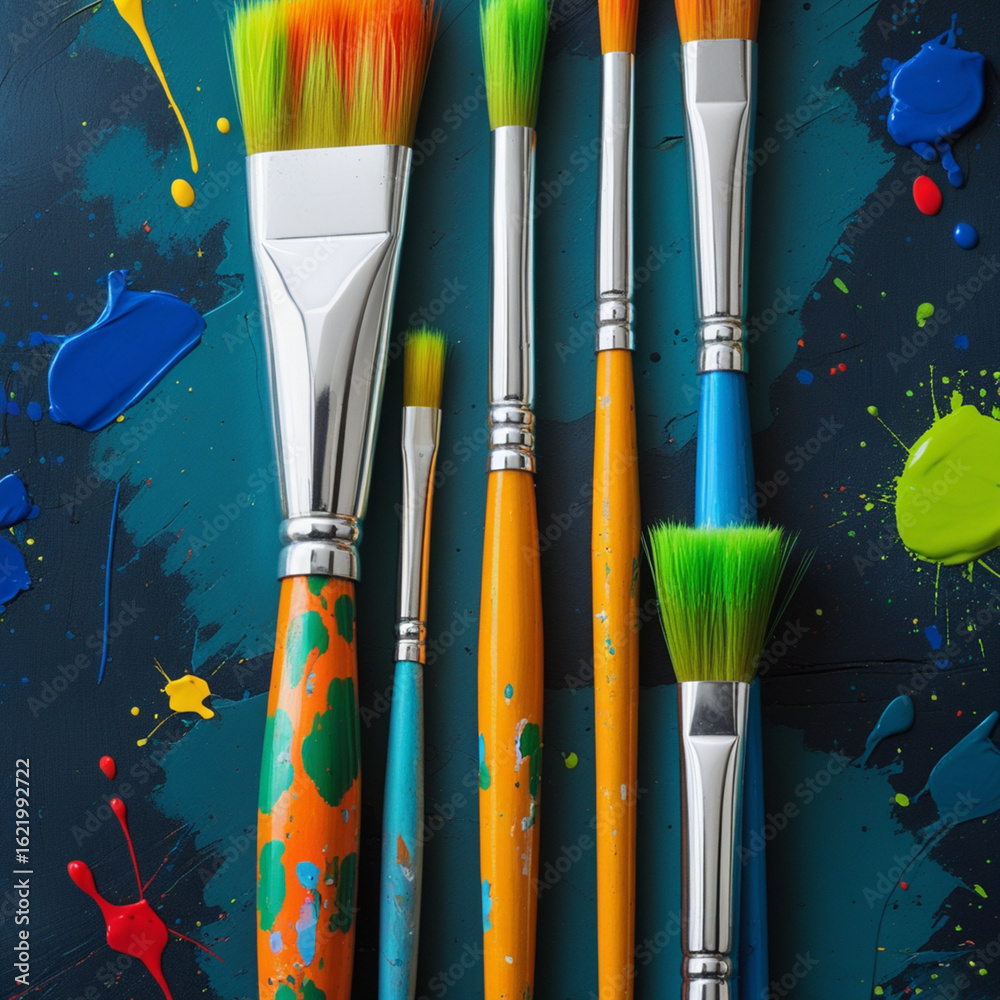 Fototapeta premium brushes and paints