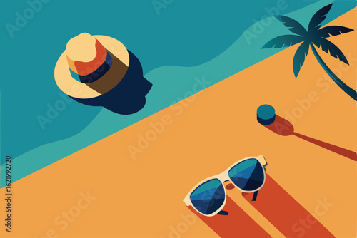 summer beach background with sea shells