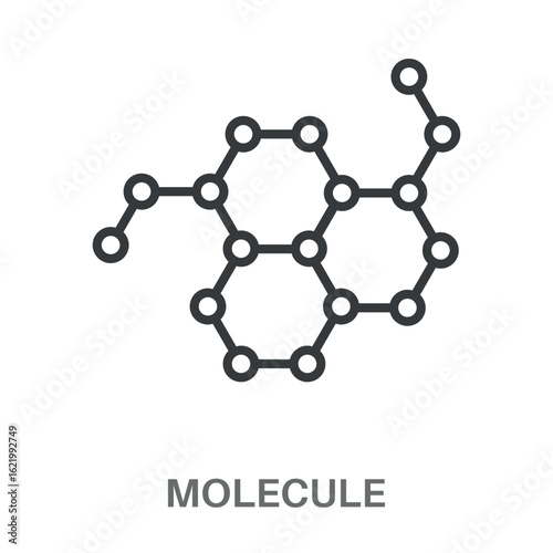 Molecule Design Icon, Simple Style Design Inspiration For Any Logos Interface And Purpose