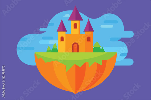 vector illustration of a castle