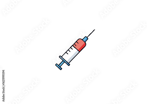 Simple blue stethoscope icon illustration. A symbol of medicine, health diagnostics, and professional healthcare services.