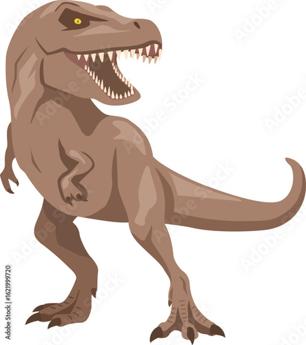闘争心むき出しのティラノサウルスのイメージイラスト