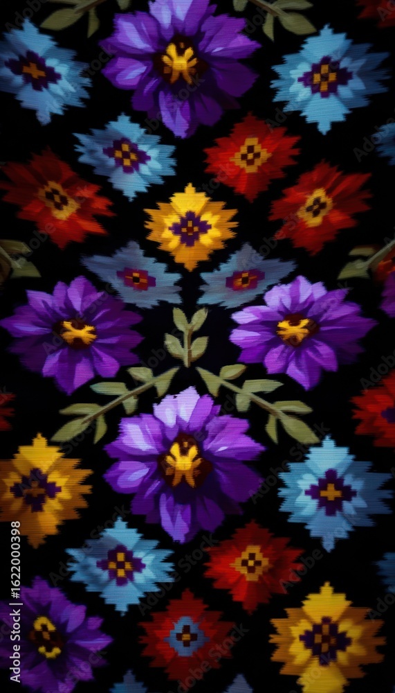 Obraz premium Floral textile pattern