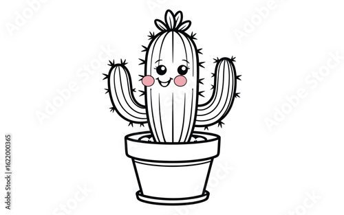  Happy Cute Cartoon Coffee Cup with Smile and Steam Line Art Illustration
