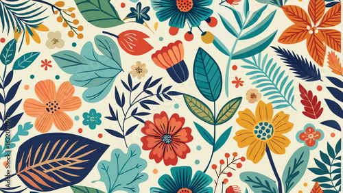 Pattern watercolor vector art painting illustration flower pattern textile ornamental ornate
