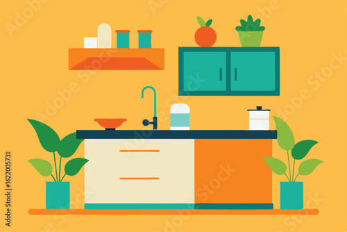 vector illustration of office interior