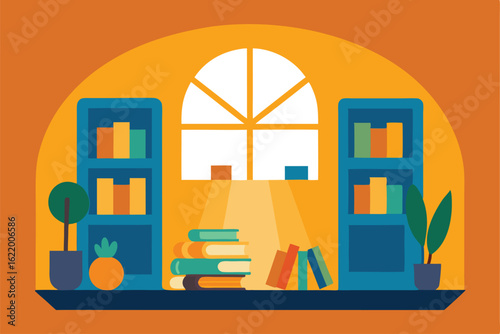 Wallpaper Mural cozy reading room filled with sunlight   (1).eps Torontodigital.ca