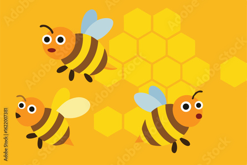 bee on white background
