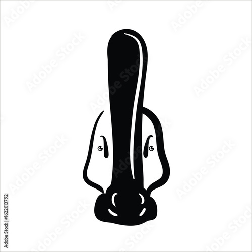 Lineart Parasaurolophus Vector Illustration Minimalist Lineart Style