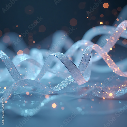 Develop an immersive 3D ribbon graph that visualizes the correlation between two undisclosed forex pairs, with twisting and flowing ribbons indicating price relationships. Generative AI 