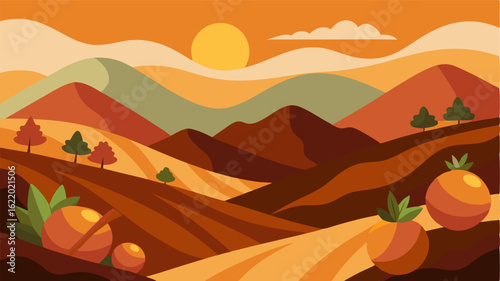 The hills are alive with the warm earthy tones of fall from the deep maroons to the bright tangerines each one a masterpiece in itself.