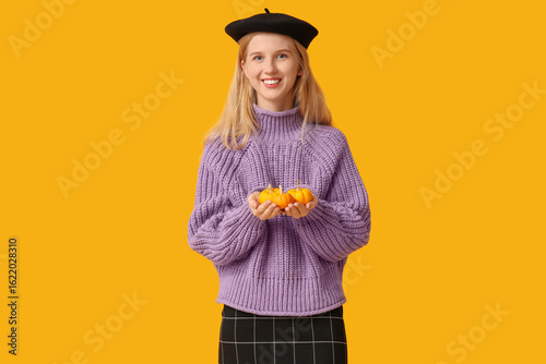 Beautiful young happy woman...