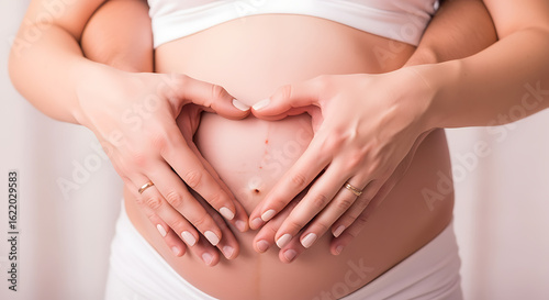 Wallpaper Mural Pregnant Belly with HeartShaped Hands. Torontodigital.ca