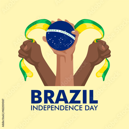 vector brazil independence day background template