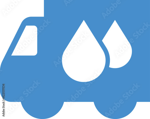 Refrigerated shipping icon with water drop symbols. Indicates items that must be kept cold during transportation and storage.

