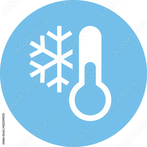 Frozen food label with bold snowflake icon. Perfect for packaging, delivery, and temperature-sensitive transport instructions.

